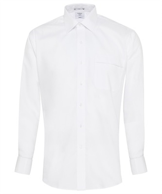 White Poplin Business Shirt