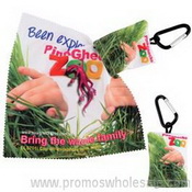 Custom Superior Hi Microfibre Lens Cloth In Pouch With Carabiner images