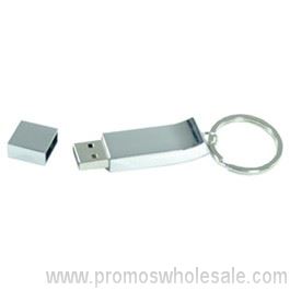 Cromo anello portachiavi USB Flash Drive