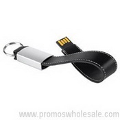 Kedjan USB PU läder Flash-enhet images