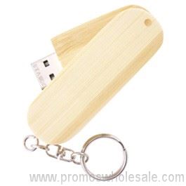 Giratória de madeira USB Drive