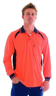 Langærmet Micro mesh Polo