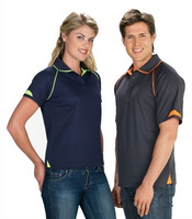 Ladies Fluro Poly Cotton Polo images