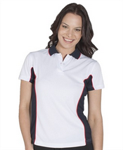 Womens Contrast Sports Polo Shirt images