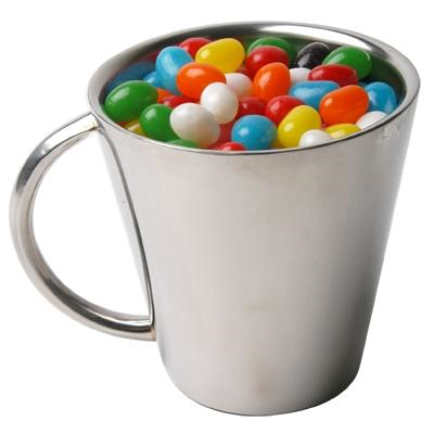 Colore Assorted Jelly Beans In tazza di caffè in acciaio inox