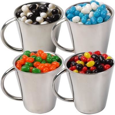 Colour Jelly Beans In Stainless Steel Coffee Mug