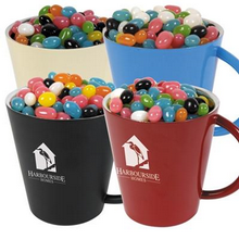 Assorted Colour Jelly Beans In Coloured Coffee Mugs images