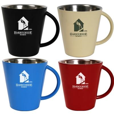 Promotional Coloured Double Wall Stainless Steel Coffee Mug