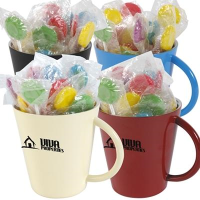 Salgsfremmende Lollipops i farget Dobbel vegg kaffe krus