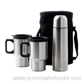 Mobil Mug Vacuum Flask Set