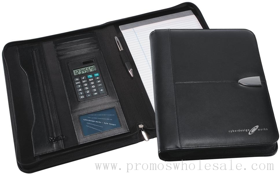 Propagační Bradford kůže Kalkulačka Zip Portfolio