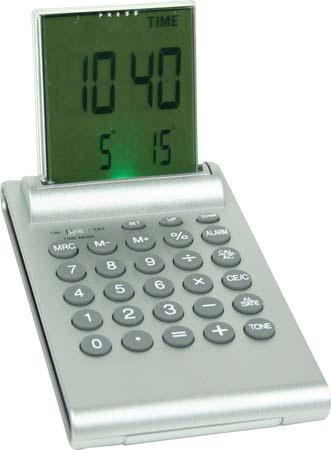 Relógio de calculadora de mesa quadra