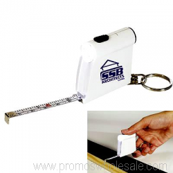 Tape Measure Keytag with Flashlight