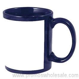 Caneca cerâmica com borda de cor