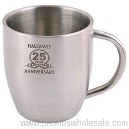Stainless Steel Double Wall Curved Mug