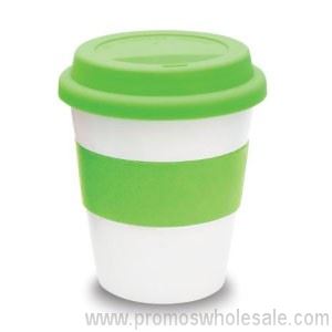 White Ceramic Takeaway Cup