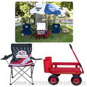 Tailgate Chair, Cooler, Wagon and Umbrella Combo images