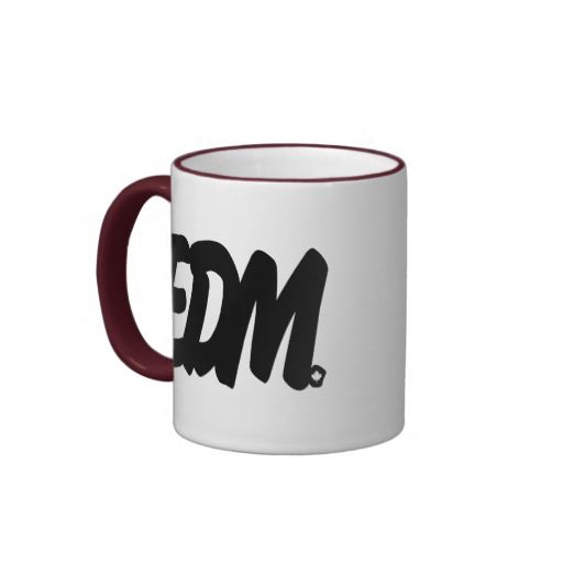 EDM Letras timbre taza de café