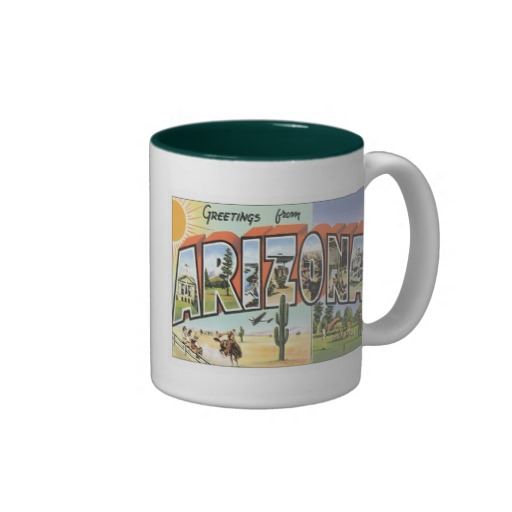 Greetings From Arizona Two-Tone Coffee Mug