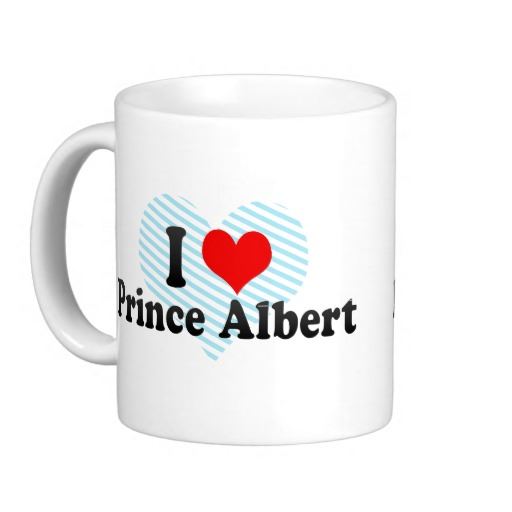 Eu amo a caneca de café branco clássico Prince Albert, Canadá