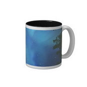 Northern Lights Or Aurora Borealis, Tilton Lake, S Two-Tone Coffee Mug images