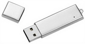 Stříbrný kovový Flash disk images
