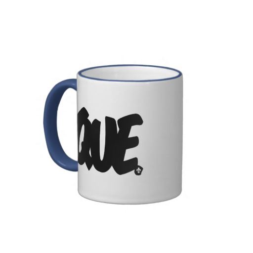 QUE Letters Ringer Coffee Mug