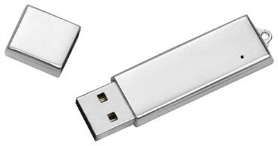 Metal prata Flash Drive