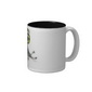 Black Spotted Green Poison Dart Frog Two-Tone Coffee Mug small picture