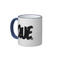 QUE Letters Ringer Coffee Mug small picture