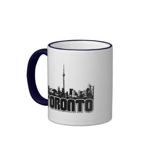 Timbre de Skyline de Toronto taza de café