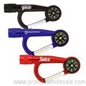 Flashlight Carabiners with Compass images