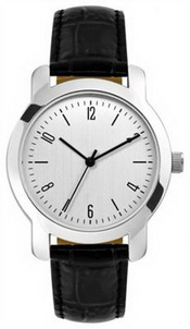 Silver Plated Leather Watch images
