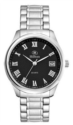 Polished Silver Mens Watch