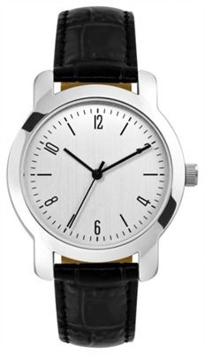 Silver Plated Leather Watch