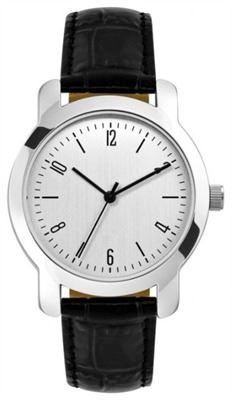 Reloj de cuero plateado plata