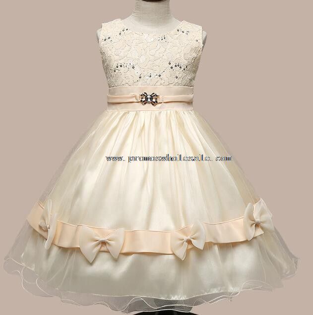 enfants de style européen ruffle dress