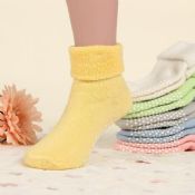 chaussette enfant drôle de couleur unie images