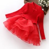 niñas de invierno tejer vestidos de patrón rojo images