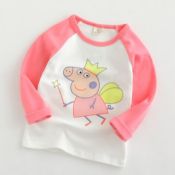 Cartoon utskrift Långärmad baby flickor t-shirts images