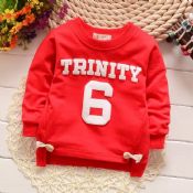 komfortable o-Ausschnitt Kinder Baumwoll Hoodie Baby Longsleeve-t-shirts images