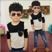 spring long sleeve kids boys cotton t-shirts images