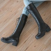 Frauen lange Biker-boots images