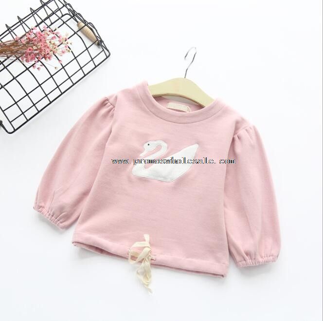 Swan broderi childrens t-skjorte