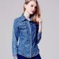 women long sleeve denim shirts small picture