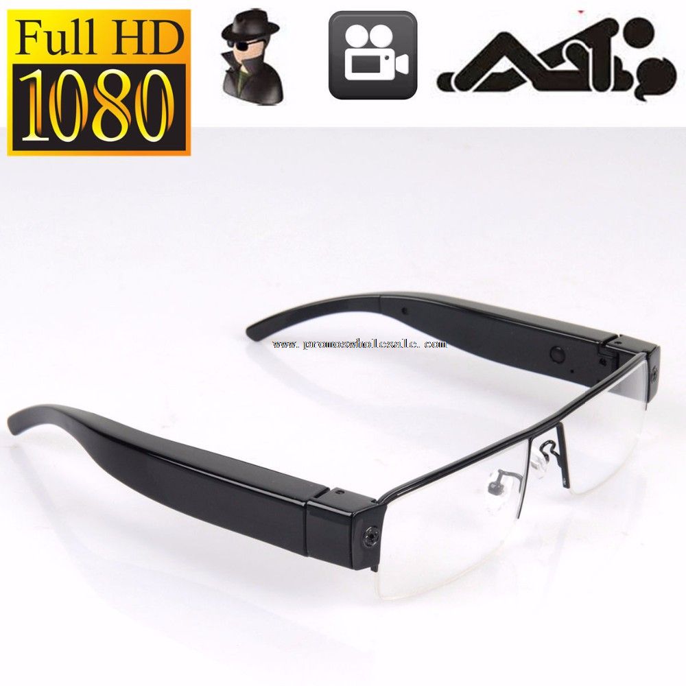 1080P solbriller gjemt Spion Cam