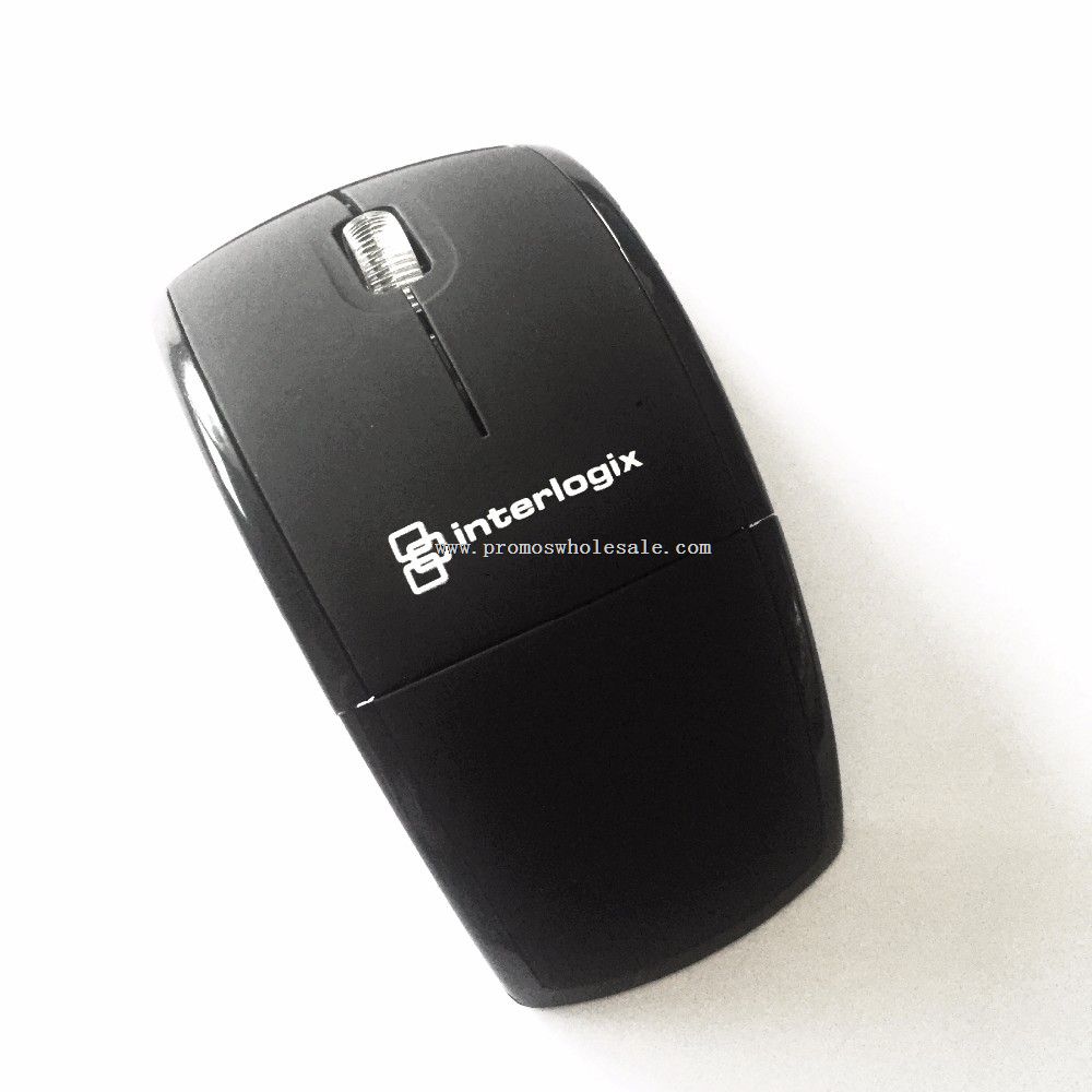 3D logotipo personalizado Optical Mouse sem fio de dobramento