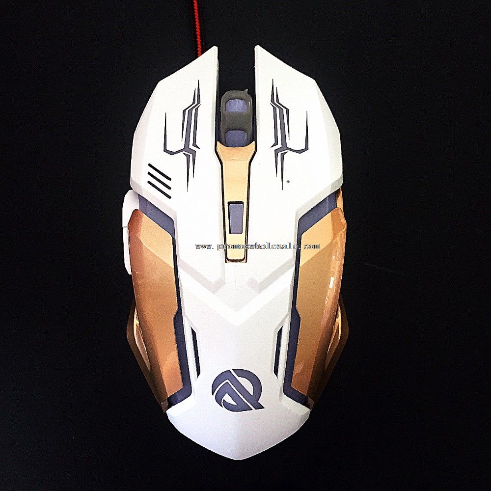 Respirant lumière filaire 6 boutons Gaming Mouse