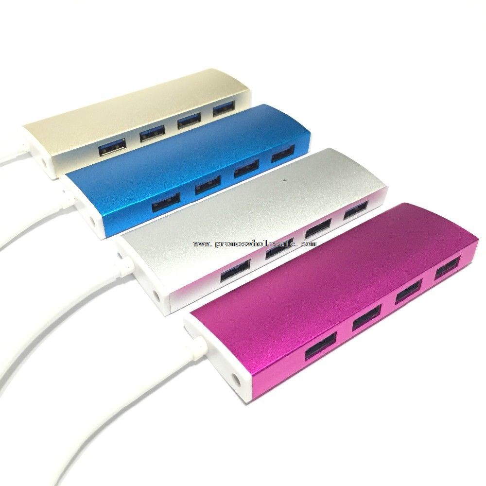 Høyhastighets aluminium usb 3.0 versjon 4-port Splitter Hub