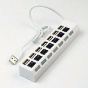 7 Ports Usb Hub 2.0 with ON/OFF Sharing Switch images